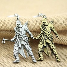 New Style fashion Cospaly Jewelry Keychain Game Assassins Creed Key Chain Game person Pendant Key Ring
