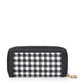 2016 New Black And White Contrast Color Simple Plaid Purse Women Fashion Zipper Clutch Bag Ladies