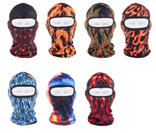 New 2016 3D Outdoor Sports Cap Bicycle Cycling Motorcycle Fishing Masks Ski Hood Hat Veil Balaclava Flame Stripe Full Face Mask