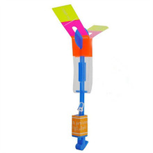 1pcs New LED Light Helicopter Flying Rocket Rubber Band Sling Shot Arrow Toy Drop Shipping Wholesale