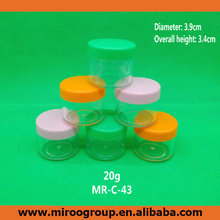 Free Shipping 50pcs/lot 20ml 20g plastic jar cosmetic container cream jar cream bottle, 20g cream cosmetic jar with lids