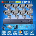 8CH Wireless NVR CCTV Kit 3TBHDD CMOS Sensor Onvif H 264 1080P HD Outdoor IR Varifocal