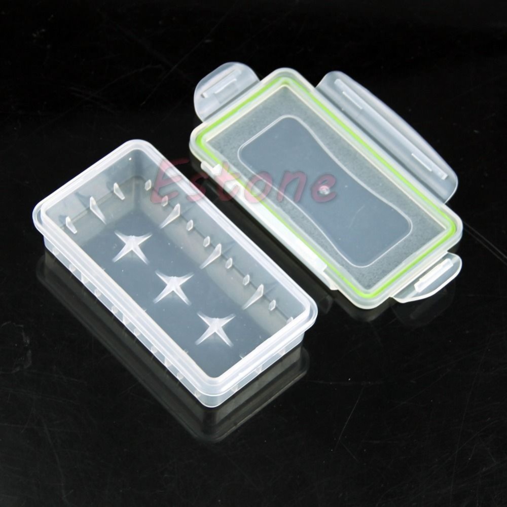 1PC 18650 Transparent Clear Battery Case Holder Storage Waterproof Box New Free shipping