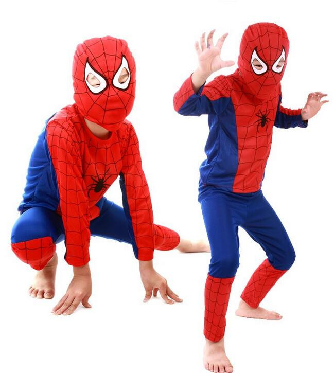 Spiderman Batman Children Party  Costumes Halloween Gift For Girls Boys Clothes Children's Set Children's Clothing Set