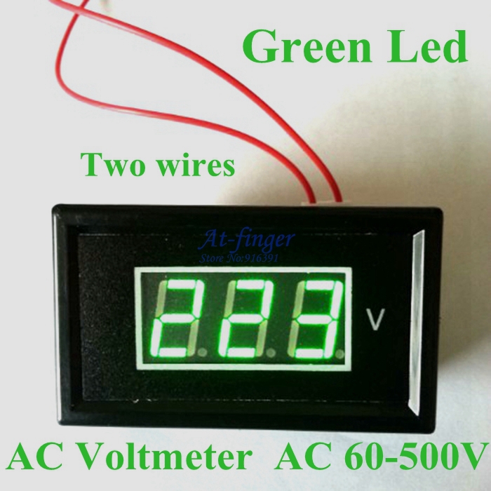 Free Shipping Green Led display Digital Voltmeter AC 60-500V voltage panel meter volt meter digital drop shipping