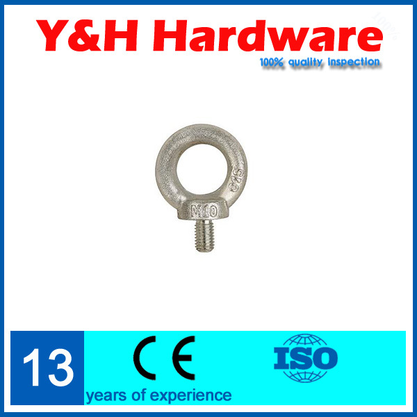 Free Shipping M8*25 DIN580  New Arrival  Stainless Steel Marine Grade Lifting Eye Bolts  10 pcs/lot Metric Threaded