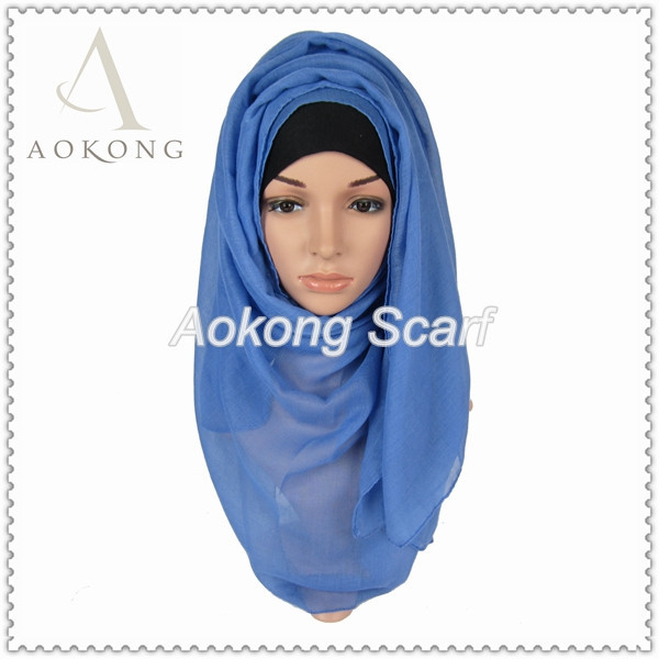 Maxi Viscose Imprimé Hijab Écharpes Châle Modeste musulman un Couvre-bois 180x90 cm 