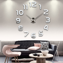 2016 top fashion new free shipping Modern clock watch Wall Stickers clocks reloj de pared home decoration horloge Needle Quartz