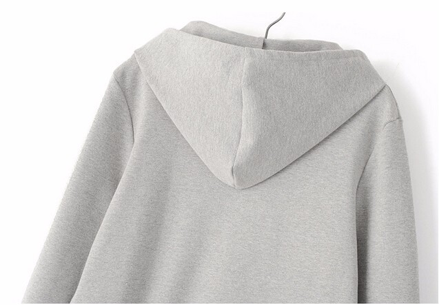 Korean tidal 2015 new women\'s autumn solid color hooded drawstring sweater back split skirt suit Hoodies Sweatshirts free shipping (16)