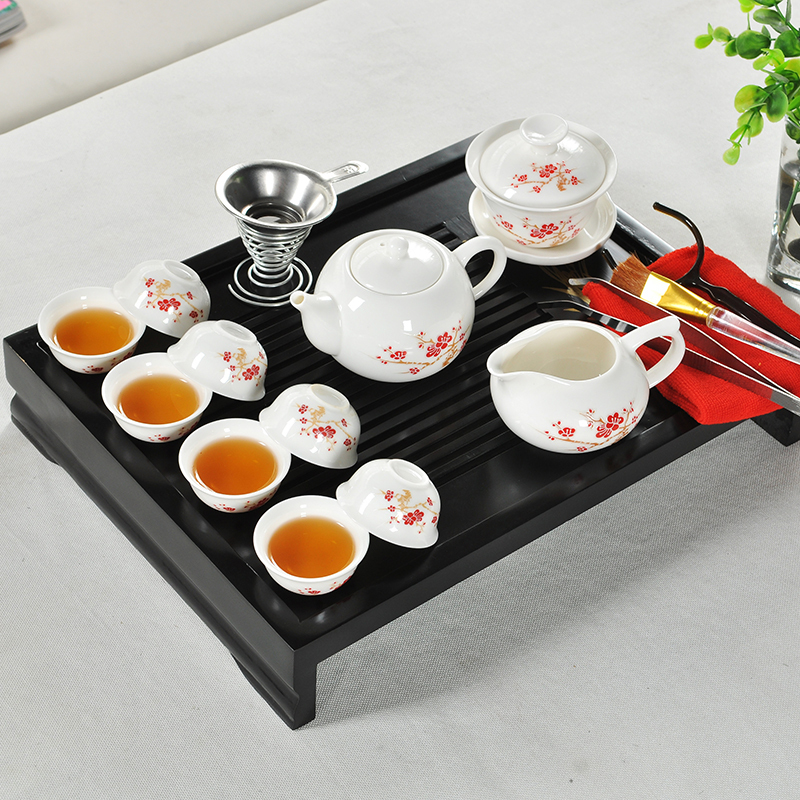 Free shipping tea sets Drinkware Series Chinese kung fu bone china tea set 16pcs set 8