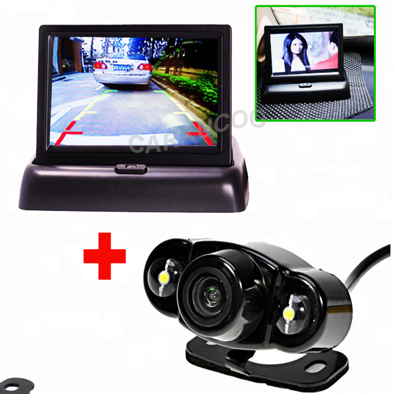Auto Parking Assistance System Rear Camera Car Camera Back Kind to 4.3 inch Car Flodable Monitor For Car-Styling And Security