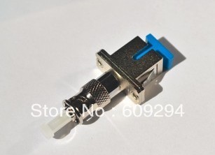 Free Shipping Good Quality  5 pieces/lot   ST male to SC female  Fiber Optical Adapter Simplex Fiber Flange Connector