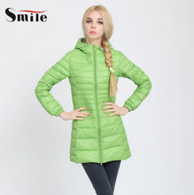 2016 New Women Ultra Light Duck Down Jacket Plus Size 3XL Autumn Winter Hooded Long Down Coat chaquetas camperas mujer abrigo