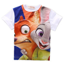2016 kids clothes zootopiaS children t shirts judy baby girls clothes summer boys clothes cotton girls