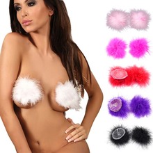 Sexy Feather Sex Product Toys 2016 Women Lingerie Sequin Tassel Breast Bra Nipple Cover Pasties Stickers Petals 6 colors
