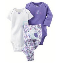 20 Models Carters Baby Girls Set Autumn Cotton Short Long Sleeve Bodysuits Pant 3 piece Clothing