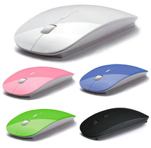 Ultra Thin USB Optical Wireless Mouse 2.4G Receiver Super Slim Mouse For Computer PC Laptop Desktop 5 Candy color