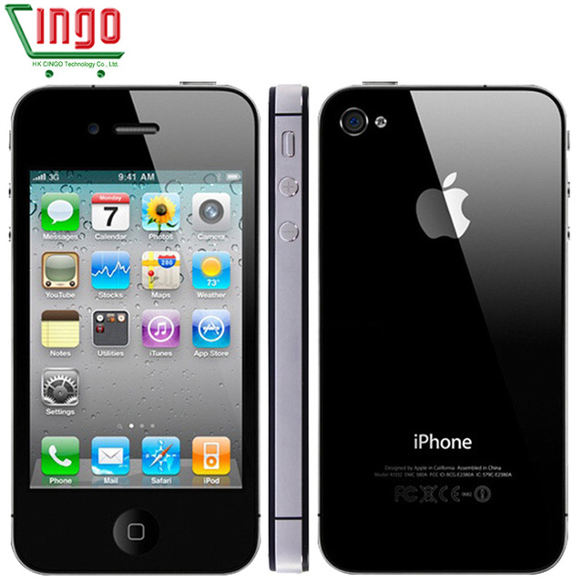 Оригинальный Разблокирована iPhone 4S Мобильного Телефона 16 ГБ 32 ГБ 64 ГБ ROM Dual core WCDMA WIFI GPS 8MP Камерой Мобильного телефон