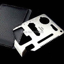 Outdoor multifunction stainless steel card tool camping universal life-saving tool  multi tool hunting knife