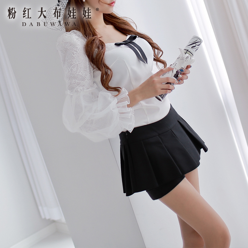 Poly knicker Pink Doll 2015 new spring all-match slim skirt culotte pants female leisure