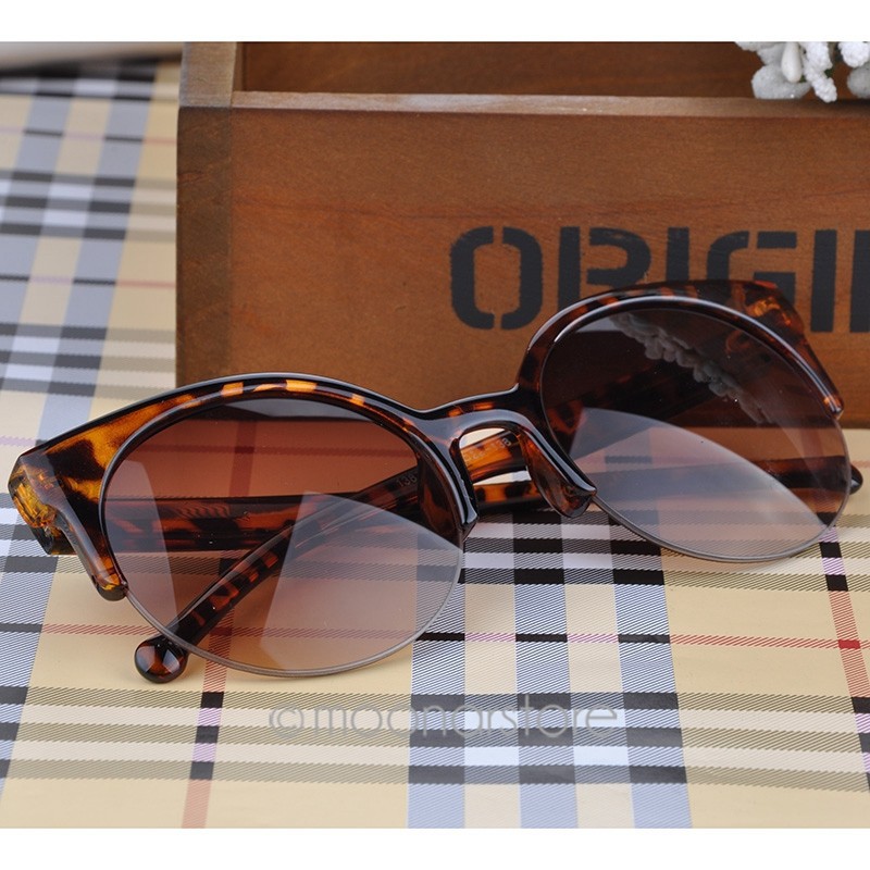 2015 Women Sunglasses Vintage Retro Cat Eye Round Sunglasses Fashion