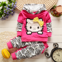 2015 new Baby Girls clothing sets Children s spring autumn clothes set kids Cartoon suit set