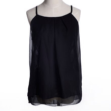 2015 New sexy Chiffon crop top cropped top blusas femininas fashion print women tops tank top