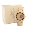 BOBO BIRD E04 New Famous Brand Womens Deer Wooden Bamboo Wrist Watch Dress Style Female Ladies