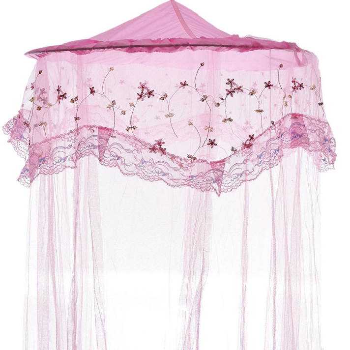 ... Lace Curtain Dome Bed Canopy Netting Princess Mosquito Net Pink May 08