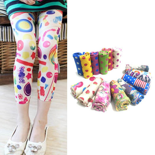 New Baby Kids Girls Leggings Trousers Pants Underwear Pattern Printed 5 12 Years