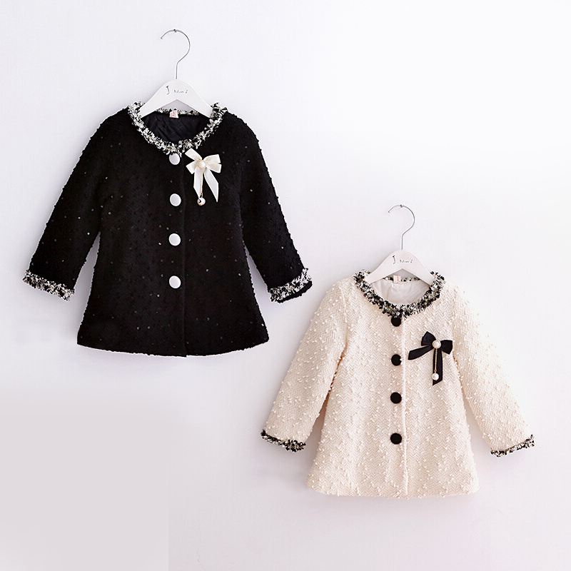Sweet baby girl Series jacket Spring cardigan jacket coat solid color long sleeved dress