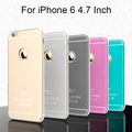 Hybrid Luxury Case for iPhone 6 4 7 6G Aluminum Hard Back Cover metal Cases Soft