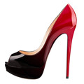 Italian Top Brand Women Fashion Open Toe Platform Patent Leather Pumps Red Nude Black Formal Dress