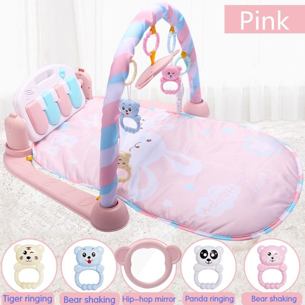 Piano Playmat Kick And Play Mat Gym Adorable Baby Toddler Infant Toy Rabbit for Baby Lay & play, Tummy Time Play, Sit & Play