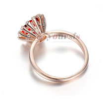 Simulation Of Ruby Diamond Rings 18K White Gold Plated Toe Ring Drop Shipping R1284R2