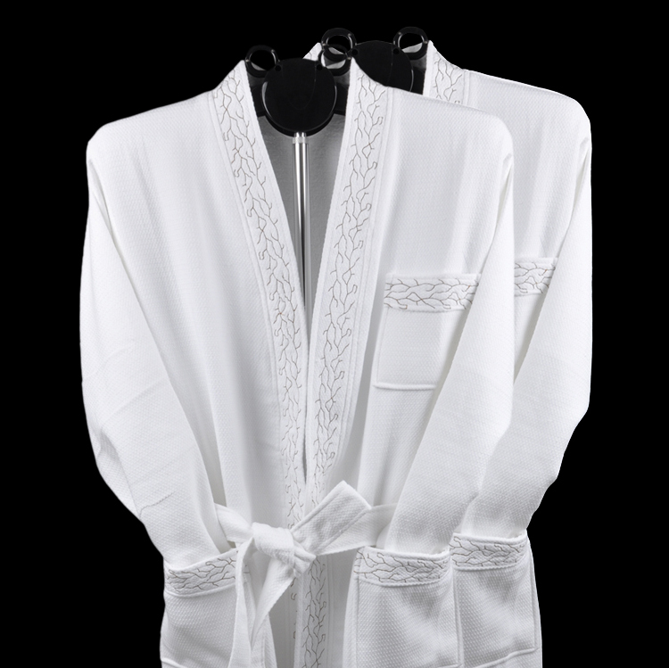 100 cotton embroidered kimono bathrobe egyptian cotton thickening