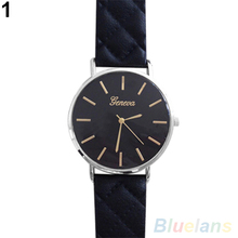 Men ‘ s mujeres de ginebra damas de cuero de imitación correa cuarzo analógico reloj de pulsera