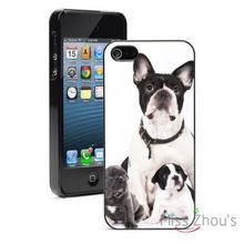Boston Terrier Dog Family Protector back skins mobile cellphone cases for iphone 4/4s 5/5s 5c SE 6/6s plus ipod touch 4/5/6