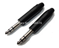 Wholesale 5pcs lot male 1 4 stereo 6 35mm PLUG FOR MIC Microphone Speaker blue 50007