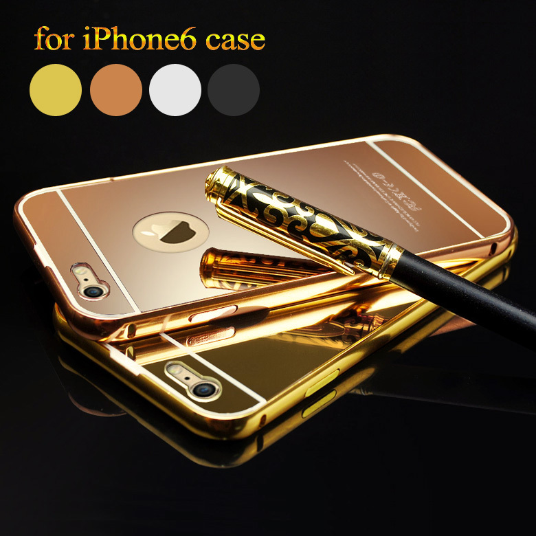 Ultrathin Mirror Aluminum Mobile Phone Case For Apple iPhone 6 4.7 inch 6s Luxury Acrylic Back Cover For iPhone 6 6s accessories