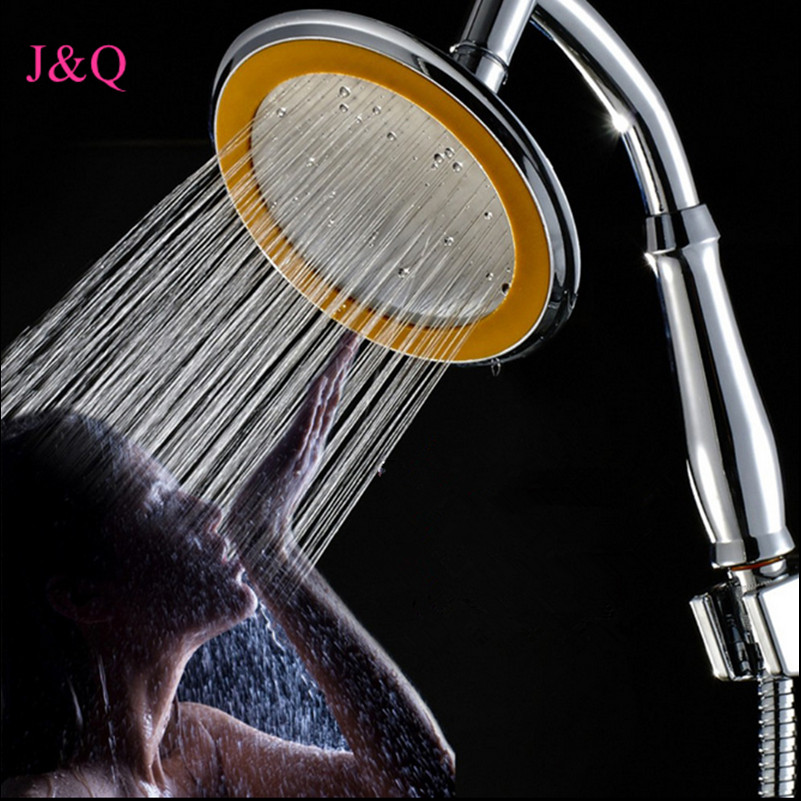 Free shipping,stainless steel top spray bath shower head water saving 4 inch 6-inch 360-degree rotatable rainfall shower head