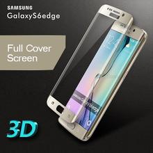 New 3D Curved Surface Full Screen Cover Explosion proof Tempered Glass Film for Samsung Galaxy S6