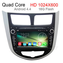 Dual Core Android 4.4.4 For Hyundai Verna DVD Solaris DVD 2010 2011 2012 2013 with GPS Navigation Radio Player Stereo Head Unit