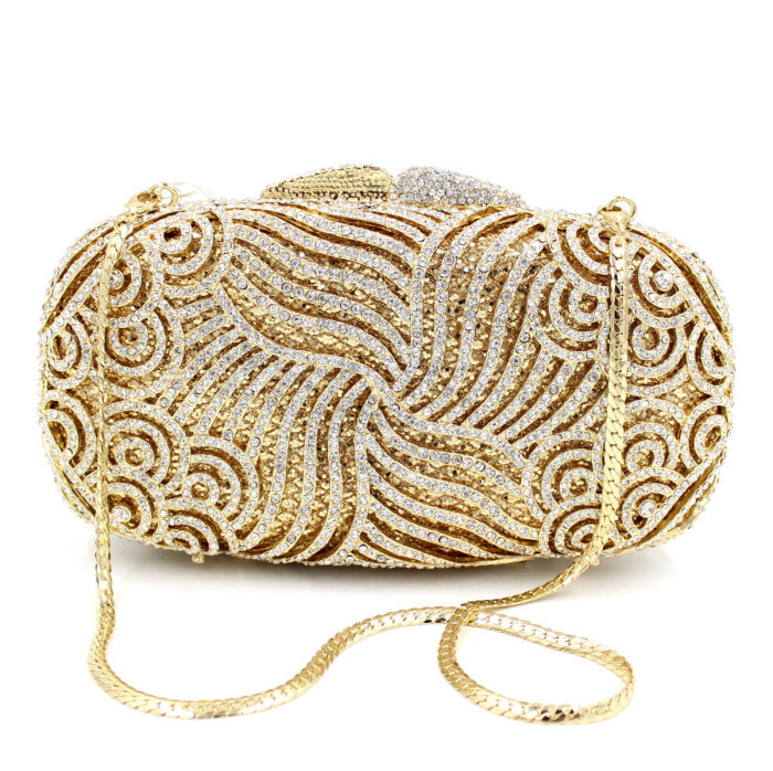 Wholesale Natassie Crystal Clutches Lady Dinner Party Purses Women