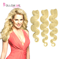 Blonde 60 Indian Body Wave 3pcs Lot Cheap Indian Virgin Hair Human Hair Extensions Other Colors