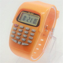 New Hot Casual Fashion Sport Watch For Men Women Kid Colorful Electronic Multifunction Calculator Watch Jelly