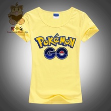2016 hot mobile game Pokemon GO logo high quality printing girl’s t shirt pokemon trainer t shirt AC124-G