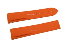22 mm nuevos hombres naranja correa para reloj de silicona resistente al agua reloj de goma banda curved end for omegawatch Planet Ocean 45 y 42 mm