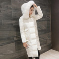 2016 New Long Parkas Female Women Winter Coat Red White Black Cotton Jacket Made Of Goose