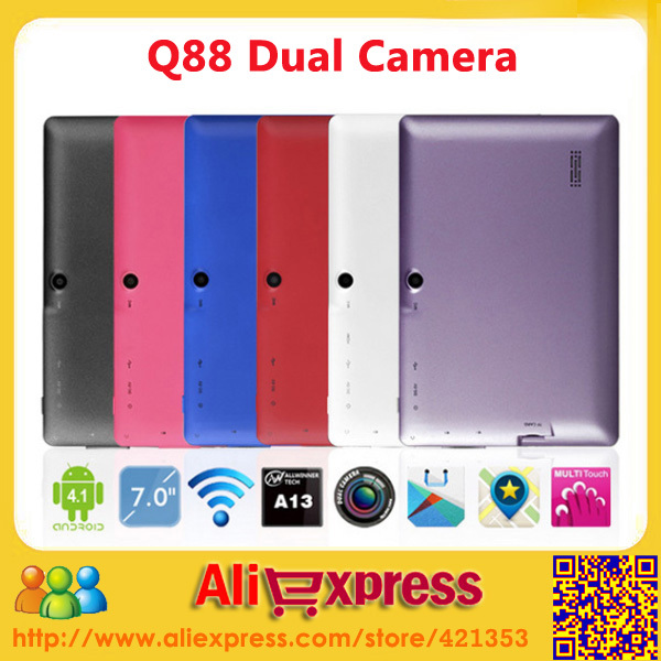 Планшетный ПК OEM DHL 7" Q88 Allwinner A13 Android 4.1 512 4 /8 ROM, 10 7" A13 MID
Планшетный ПК OEM DHL 7" Q88 Allwinner A13 Android 4.1 512 4 /8 ROM, 10 7" A13 MID